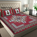 Jaipuri Printed Double Bed-Sheet With 2 Flap Pillow Cover Set-ISKBDS17116782