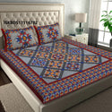 Jaipuri Printed Double Bed-Sheet With 2 Flap Pillow Cover Set-ISKBDS17116782