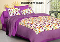 Jaipuri Printed Double Bed-Sheet With 2 Flap Pillow Cover Set-ISKBDS17116783