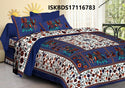 Jaipuri Printed Double Bed-Sheet With 2 Flap Pillow Cover Set-ISKBDS17116783