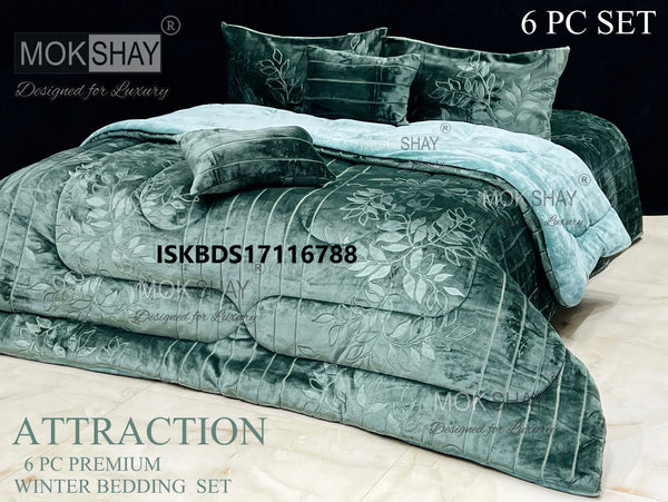 Embossed Winter 6Pc Bedding Set-ISKBDS17116788