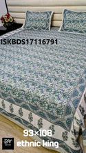 Cotton King Size Bedsheet With Pillow Cover-ISKBDS17116791