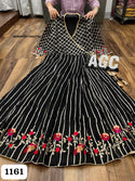 Embroidered Cotton Gown-ISKWGN2011AGC1161