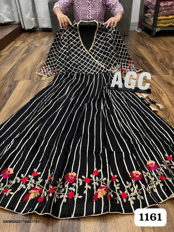 Embroidered Cotton Gown-ISKWGN2011AGC1161