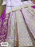 Embroidered Chinon Silk Kurti With Silk Sharara And Dupatta-ISKWSH2011AGC4365