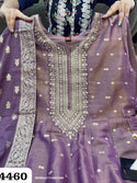 Self Weaving Tissue Shimmer Anarkali Kurti With Maslin Pant And Banarasi Dupatta-ISKWSU2111AGC4460