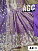 Self Weaving Tissue Shimmer Anarkali Kurti With Maslin Pant And Banarasi Dupatta-ISKWSU2111AGC4460