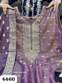 Self Weaving Tissue Shimmer Anarkali Kurti With Maslin Pant And Banarasi Dupatta-ISKWSU2111AGC4460