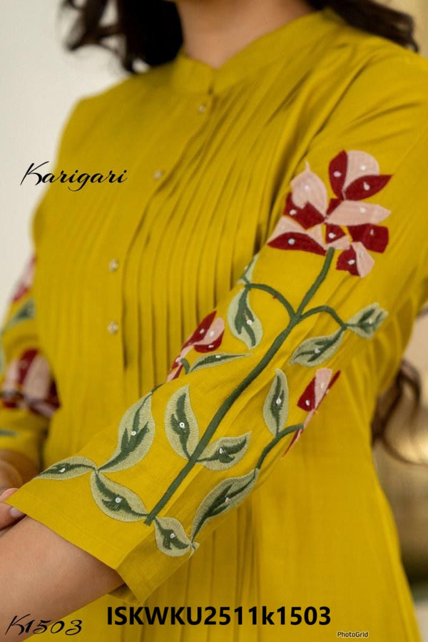 Embroidered Silk Kurti With Pant-ISKWKU2511k1503