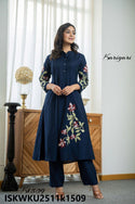 Embroidered Silk Kurti With Pant-ISKWKU2511k1509