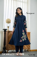 Embroidered Silk Kurti With Pant-ISKWKU2511k1509