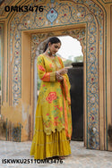 Digital Maslin Kurti With Chiffon Dupatta-ISKWKU2511OMK3476