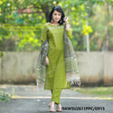 Khadi Cotton Kurti With Pant And Hand Block Printed Kota Doriya Dupatta-ISKWSU2611PPC/D915