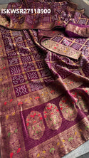 Banarasi Weaved Munga Silk Sarcee With Blouse-ISKWSR27118900