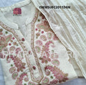 Embroidered Linen Cotton Kurti With Pant And Crushed Cotton Dupatta-ISKWSUFC201124W