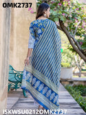 Printed Cotton Kurti With Pant And Dupatta-ISKWSU0212OMK2737