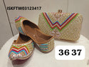 Embroidered Ethnic Punjabi Jutti And Clutch Set-ISKFTW03123417