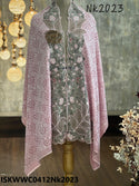 Sequined Woolen Stole Cape-ISKWWC0412Nk2023