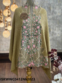 Sequined Woolen Stole Cape-ISKWWC0412Nk2023