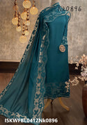 Sequined Chanderi Silk Kurti With Shantoon Bottom And Dupatta-ISKWFBL0412Nk0896