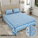 Printed Cotton Bedsheet With Pillow Cover-ISKBDS16121238