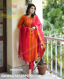 Handloom Cotton Kurti With Pant And Dupatta-ISKWSU1612PPC/D1118