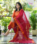 Handloom Cotton Kurti With Pant And Dupatta-ISKWSU1612PPC/D1118