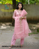 Embroidered Kota Doriya Kurti With Cotton Pant And Dupatta-ISKWSU1612PPC/D1521