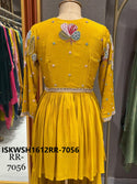 Embroidered Chinon Peplum Kurti With Sharara And Organza Dupatta-ISKWSH1612RR-7056