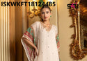 Embroidered Organza Silk Kaftan With Pant-ISKWKFT18124485