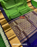 Handloom Kanjivaram Silk Sarees With Contrast Blouse-ISKWSR17124952