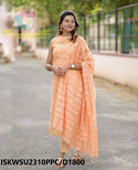 Hand Weaved Silk Kurti With Handloom Silk Pant And Dupatta-ISKWSU2310PPC/D1800