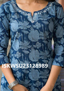 Floral Printed Cotton Kurti With Pant And Dupatta-ISKWSU23128989