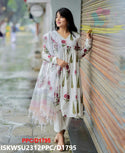 Hand Block Mughal Butta Printed Cotton Anarkali Kurti With Pant And Kota Doriya Dupatta-ISKWSU2312PPC/D1795