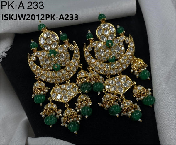 Kundan Earrings-ISKJW2012PK-A233