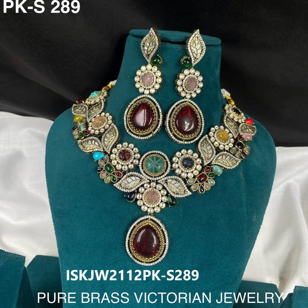 Pure Brass Victorian Jewelry Set-ISKJW2112PK-S289