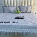 Quilted Bedcover With Lace And Frill 3Pc Set-ISKBDS28121251