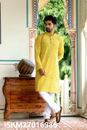 Men's Bagru Hand Block Printed Cotton Kurta With Pajama-ISKM27016986