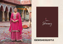 Embroidered Chinon Kurti With Sharara And Dupatta-ISKWSH03028753