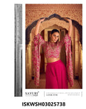 Chinon Silk Sharara And Embroidered Crop Top-ISKWSH03025738