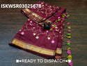 Embroidered Linen Saree With Blouse-ISKWSR03025678