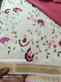 Embroidered Linen Saree With Blouse-ISKWSR03025678