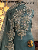 Embroidered Shimmer Tissue Kurti With Crepe Bottom And Dupatta-ISKWFBL0402Nk2123