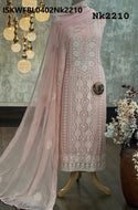 Embroidered Georgette Kurti With Shantoon Bottom And Chiffon Dupatta-ISKWFBL0402Nk2210