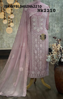 Embroidered Georgette Kurti With Shantoon Bottom And Chiffon Dupatta-ISKWFBL0402Nk2210