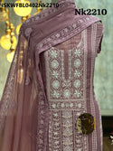 Embroidered Georgette Kurti With Shantoon Bottom And Chiffon Dupatta-ISKWFBL0402Nk2210