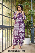 Printed Cotton Kurti With Pant-ISKWKU04021224