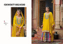 Embroidered Chinon Kurti With Skirt And Dupatta-ISKWSKT10024500