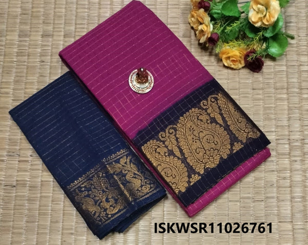 Zari Weaved Cotton Saree-ISKWSR11026761