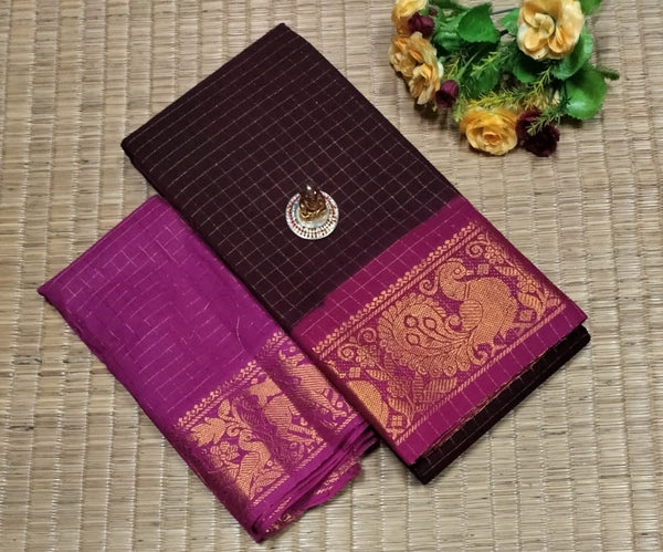 Zari Weaved Cotton Saree-ISKWSR11026763